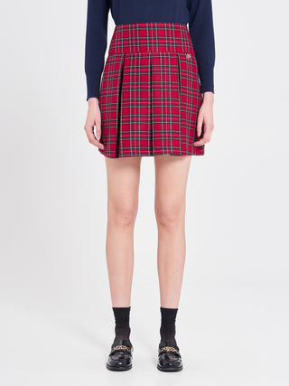 Minigonna in Tartan Rosso
