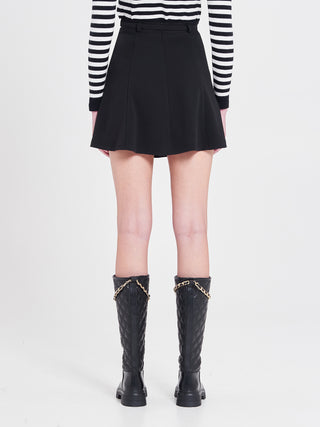 Mini Gonna Nera Con Cinturino