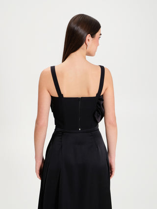 Crop top Maxi Fiocco in Satin