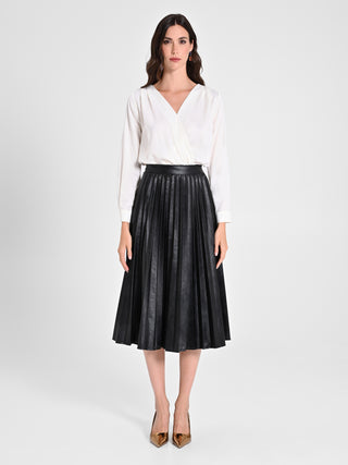 Gonna Plissé simil pelle