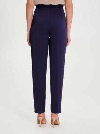 Pantaloni Dritti in Raso