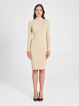 Abito Oro Lurex in Maglia