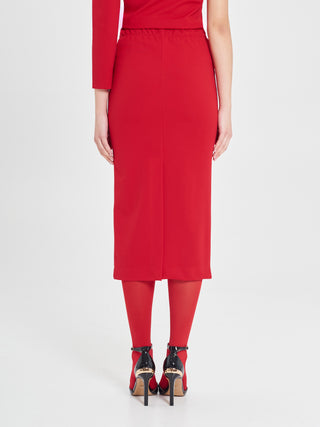 Gonna Midi Total Rouge