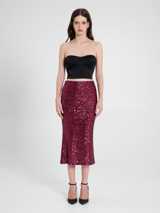 Gonna Longuette in Paillettes