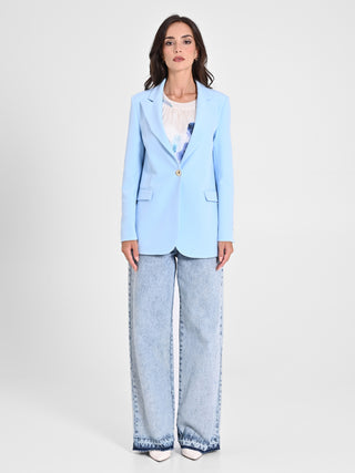 Giacca in Tessuto Tecnico Azzurra