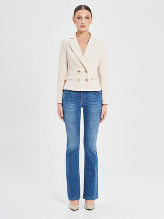 Giacca Doppiopetto Beige