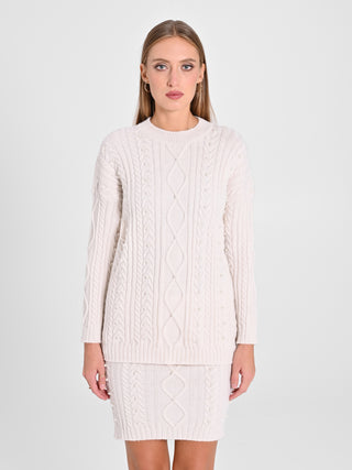 Maglione Bianco con Perle