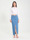 Gonna Lunga in Denim con Spacco