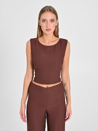 Top in  in Envers Satin Marrone