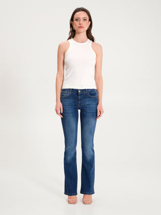 Canotta Americana in Cotone Bianco