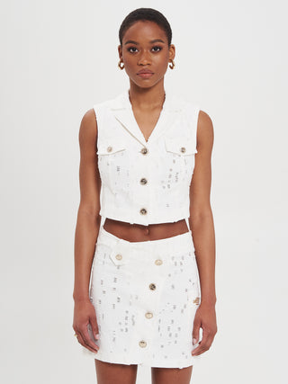 Gilet Corto in Denim