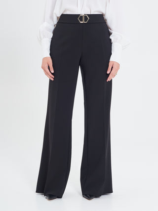Pantaloni Curvy Fibbia Geometrica