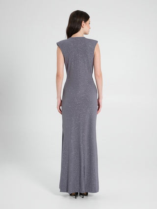 Abito Arriccio Microglitter Grigio