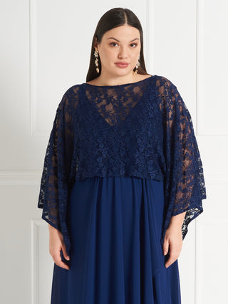 Mantella Coprispalle Rinascimento Curvy atelier in Pizzo Glitter