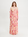 Abito Lungo Stampa Floreale
