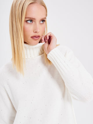 Abito in Maglia Bianco