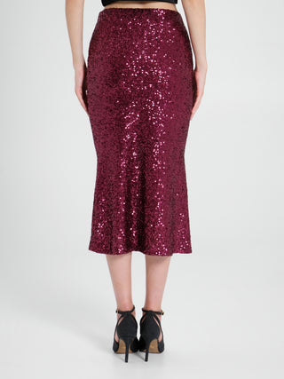 Gonna Longuette in Paillettes