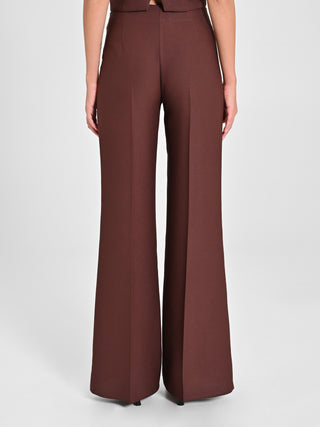 Pantaloni in Envers Satin Marrone