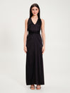 Abito Lungo in Raso Nero