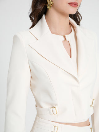 Giacca Corta Aperta Fibbie