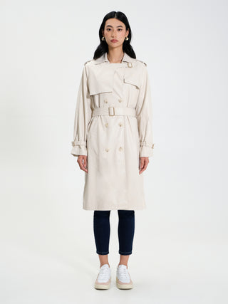 Trench effetto Pelle con Cintura