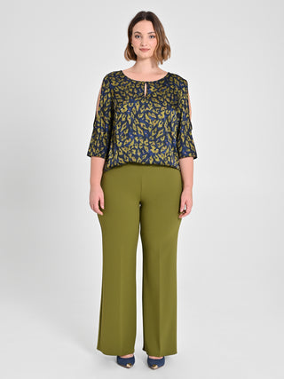 Pantaloni Curvy Verde Muschio