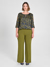 Pantaloni Curvy Verde Muschio