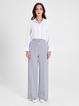 Pantalone Palazzo Grigio in Crepe