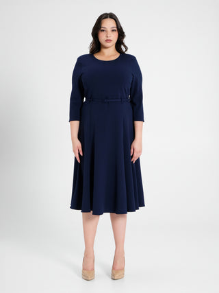 Abito Curvy Midi Blu
