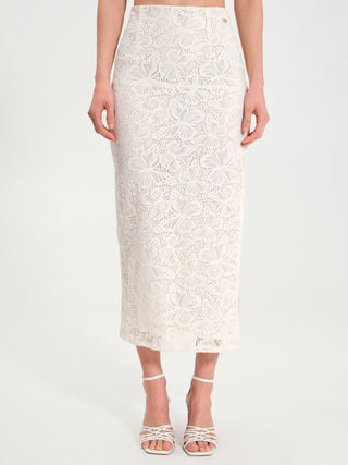 Gonna Tubino in Pizzo Avorio