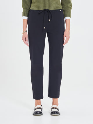Pantaloni in Punto Milano Nero