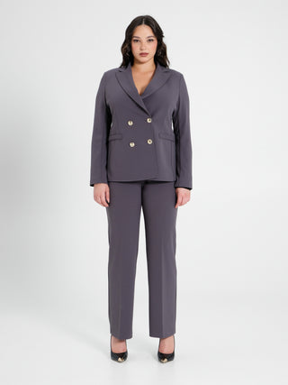 Giacca Curvy Doppiopetto Grigio Scuro