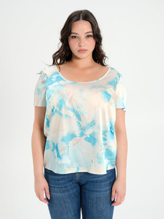 Blusa Curvy stampa Floreale