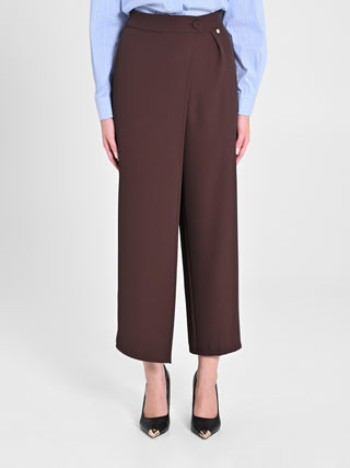 Pantaloni con Pannello color Melanzana