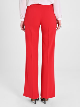 Pantaloni Palazzo scuba mano Crepe Rossi