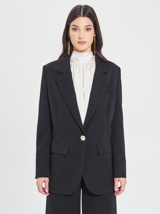 Giacca Over in Poliviscosa Nera