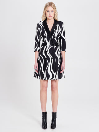 Abito Giacca stampa Onde Black & White