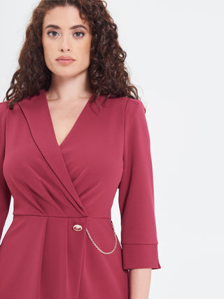 Abito Wrap Curvy Bordeaux