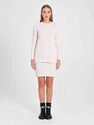 Maglione Bianco con Perle