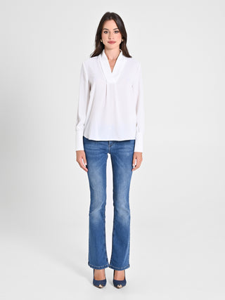 Blusa Bianca maniche Lunghe