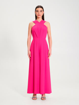 Tuta Palazzo con Spalline a Fascia