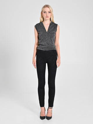 Pantaloni Glitter Neri