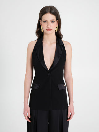 Gilet con dettagli in Raso