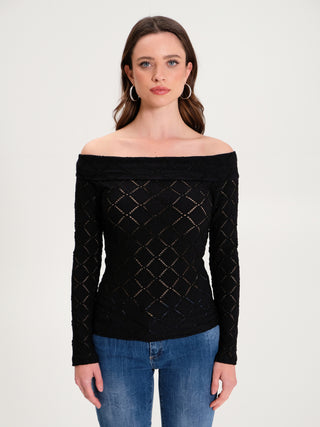 Maglia Traforata Shiffer Nero