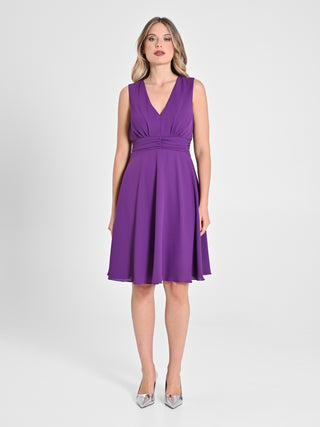 Abito a Ruota Viola Melanzana