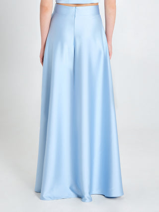 Maxi Gonna in Raso Strutturato