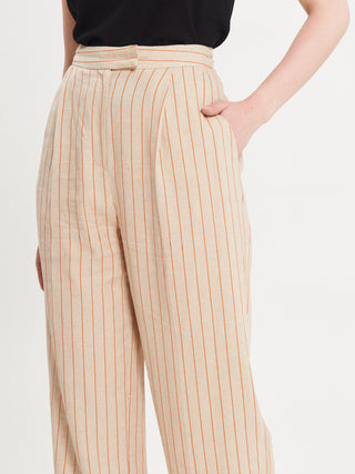 Pantaloni in Lino Gessato