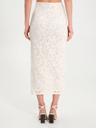 Gonna Tubino in Pizzo Avorio