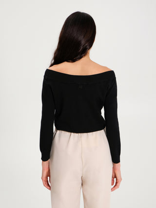 Maglia con scollo Shiffer Nero