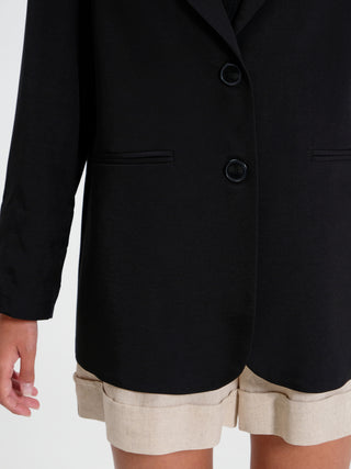 Giacca Over in misto Viscosa